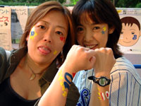 横浜ベイスターズ秋祭り2005「フェイスペインティングDAY」の様子
