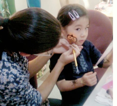 ハロウィンフェイスペインティングセミナー2015横浜の画像