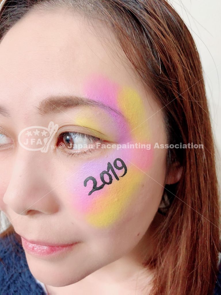 【フェイスペイント×デザイン】2019年1月号テーマ「2019」02
