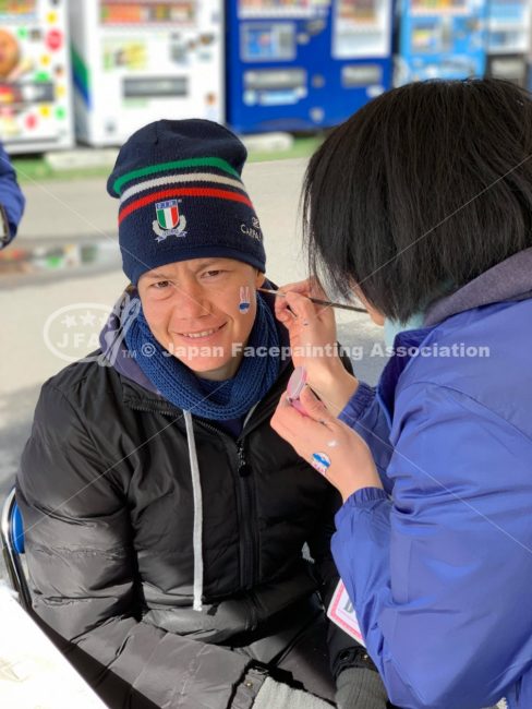 KPMGブラインドサッカー2019フェイスペインティング_イベントの画像