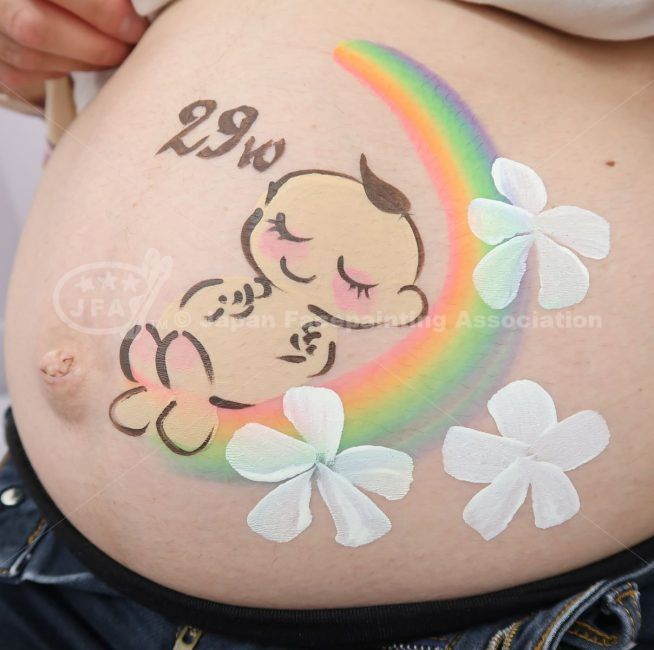 マタニティペイント「赤ちゃん」の画像