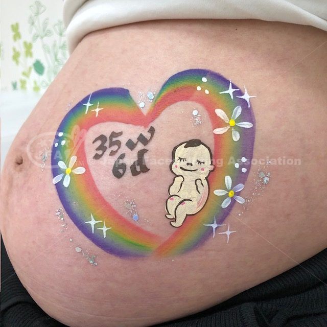 マタニティペイント「赤ちゃん」の画像